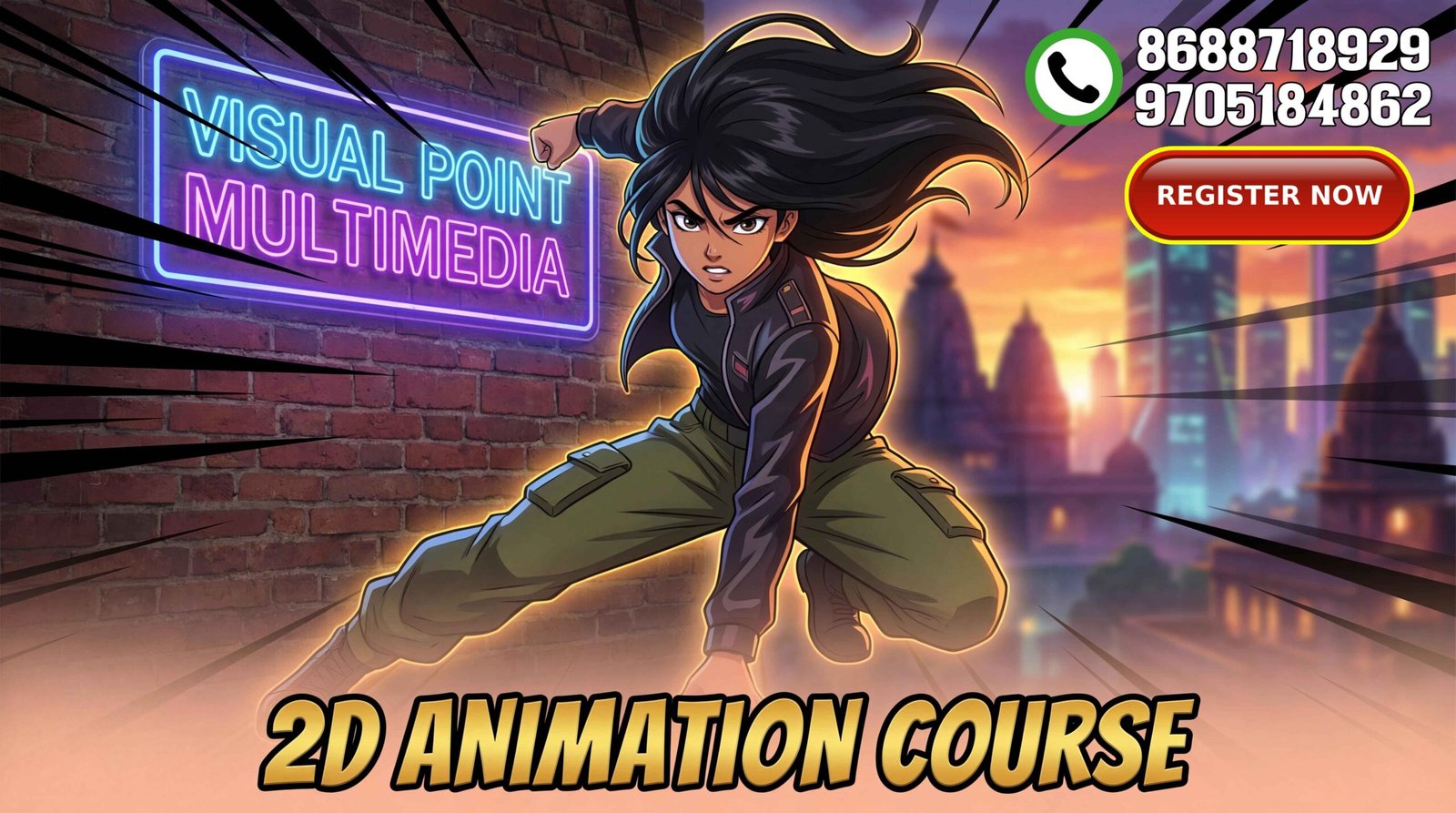 2D Animation Course in Hyderabad - Adobe Animate and Photoshop Training - Visual Point Multimedia