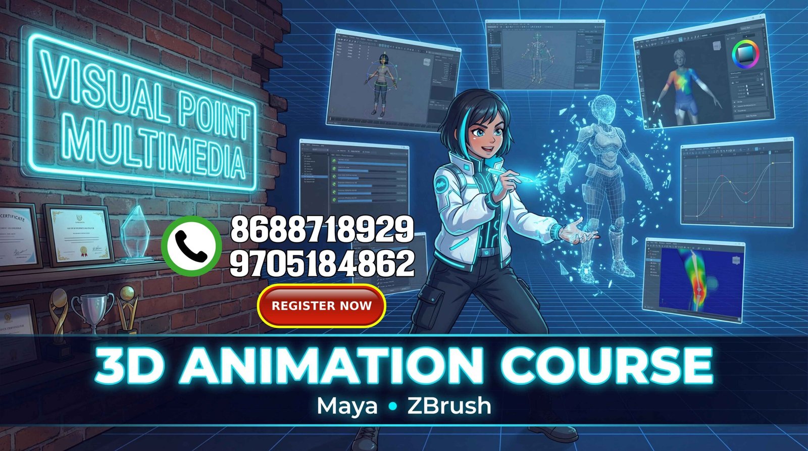 3D Animation Course in Hyderabad - Visual Point Multimedia